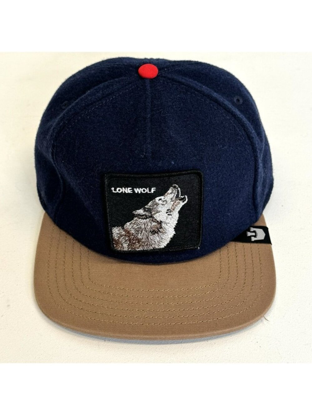 Goorin Bros Flat Brim Lone Wolf One Pack The Farm Flats Navy Blue Snapback Cap